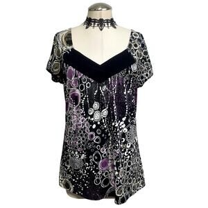 Vintage 90's Y2K Whimsigoth Gothic Boho Art to Wear Grunge Womens Blouse Size L